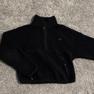 TNA Black Zip Up Sweater
